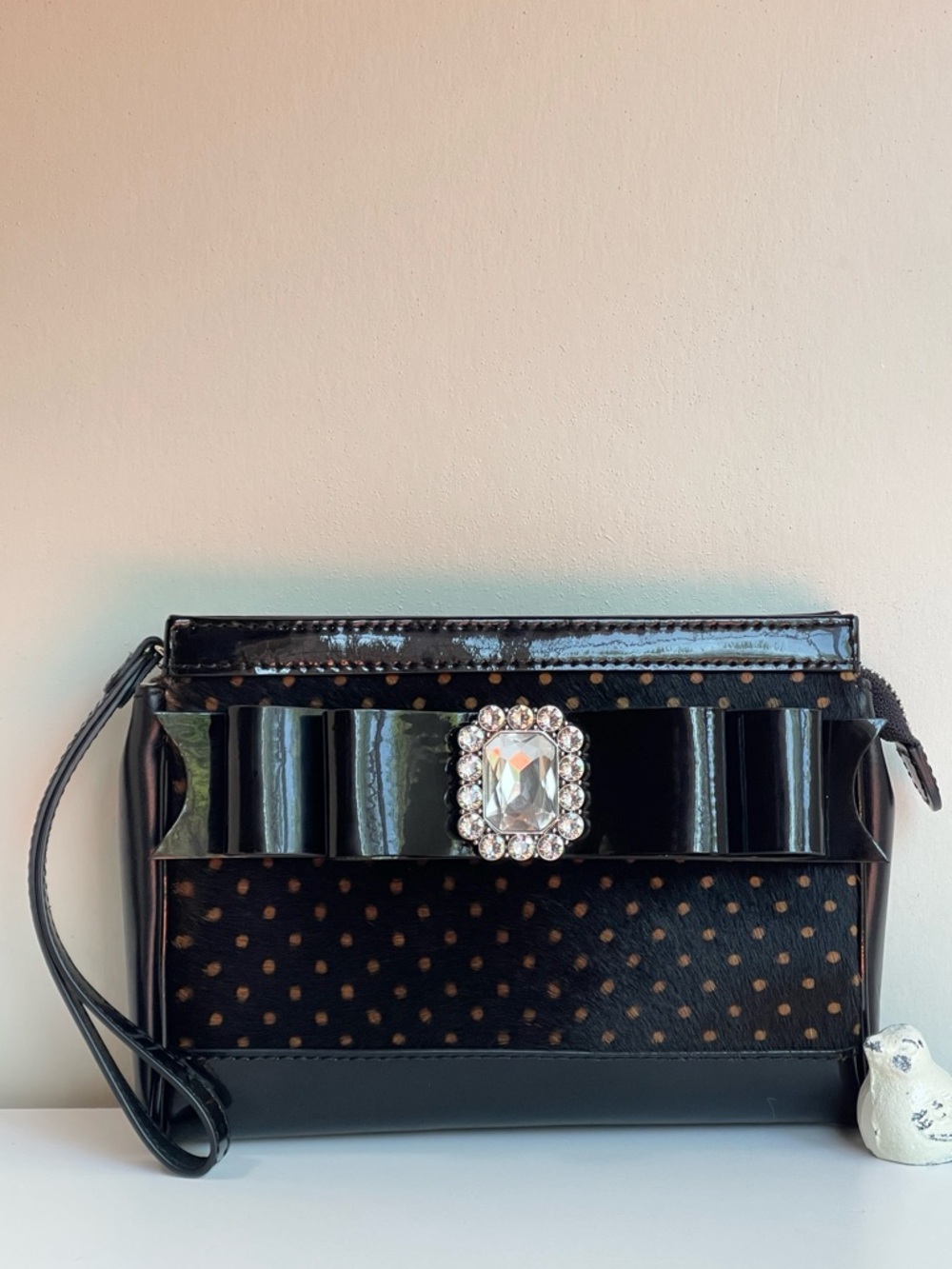 My Flat In London Leather Clutch Wristlet